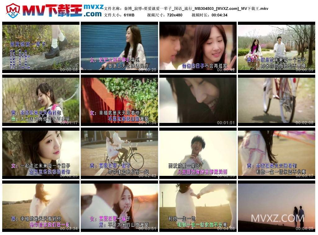 秦博_寂悸-要爱就爱一辈子_国语_流行_MB304503